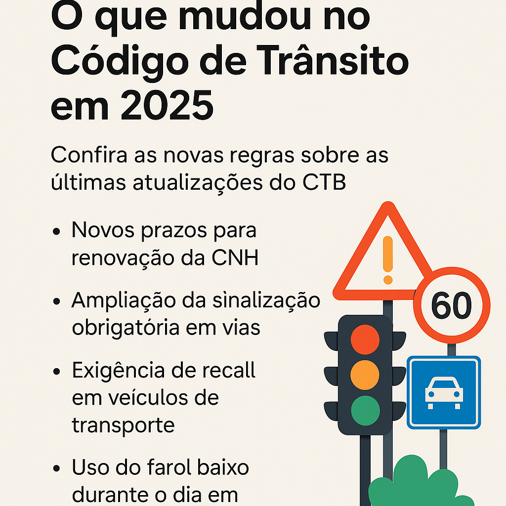 🚦 O Que Mudou no CTB em 2025: Atualizações, Regras e Impactos Para os Motoristas