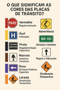 O Que Significam as Cores das Placas de Trânsito? Aprenda Agora de ...