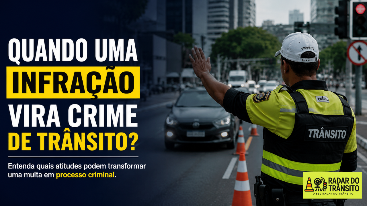 Qual atitude pode transformar uma infração de trânsito em crime de ...